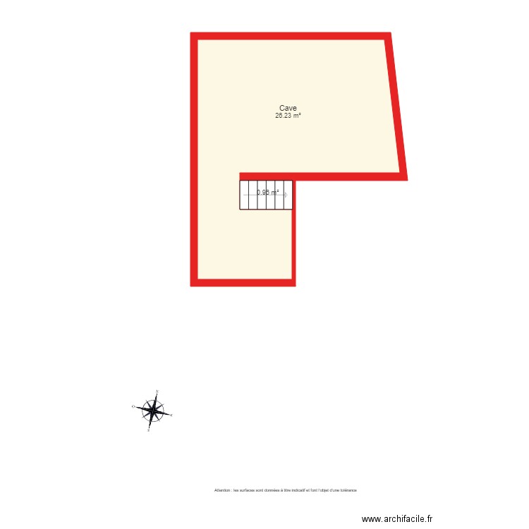 BI 1814 cave non côtée. Plan de 0 pièce et 0 m2