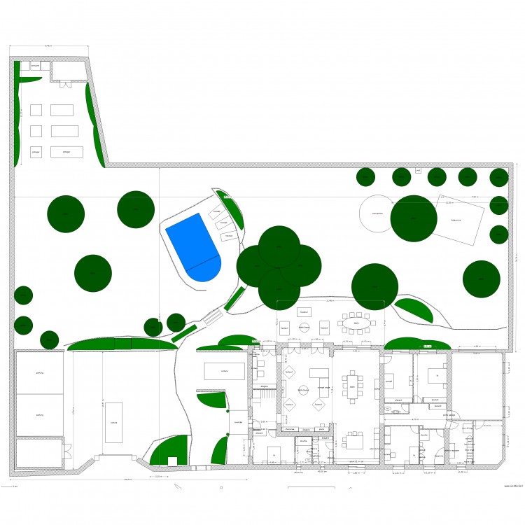 jardin. Plan de 0 pièce et 0 m2