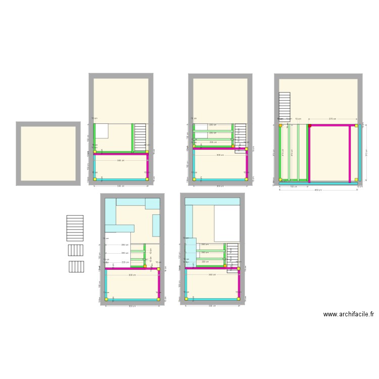 mezzanines. Plan de 0 pièce et 0 m2