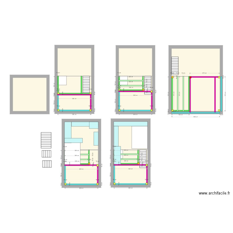 mezzanines. Plan de 0 pièce et 0 m2