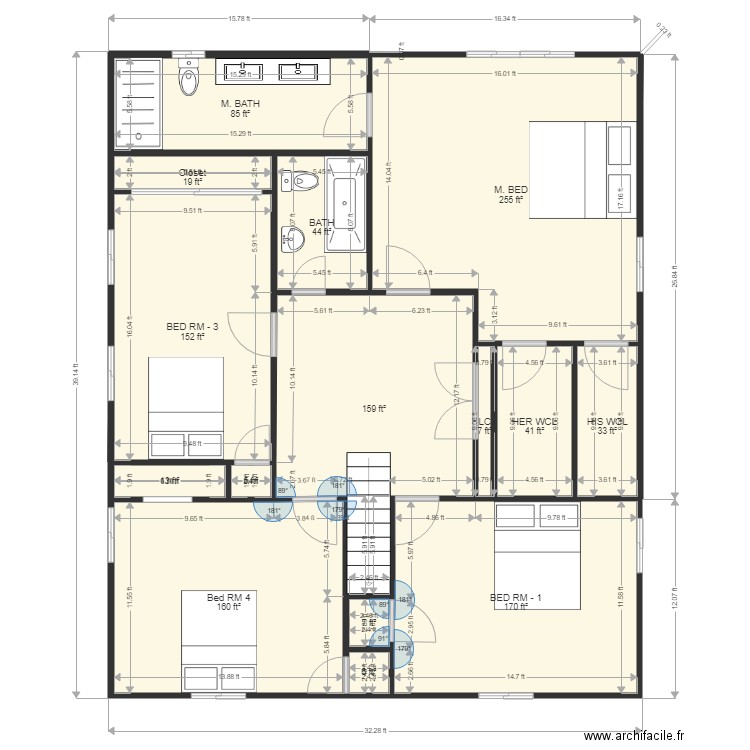 second floor draft. Plan de 0 pièce et 0 m2