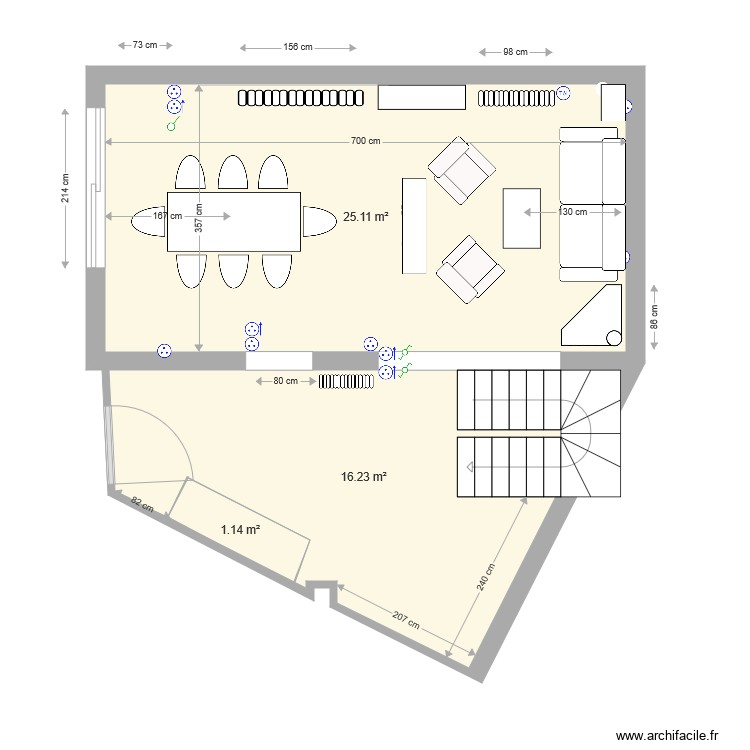 Maison 86m2. Plan de 0 pièce et 0 m2