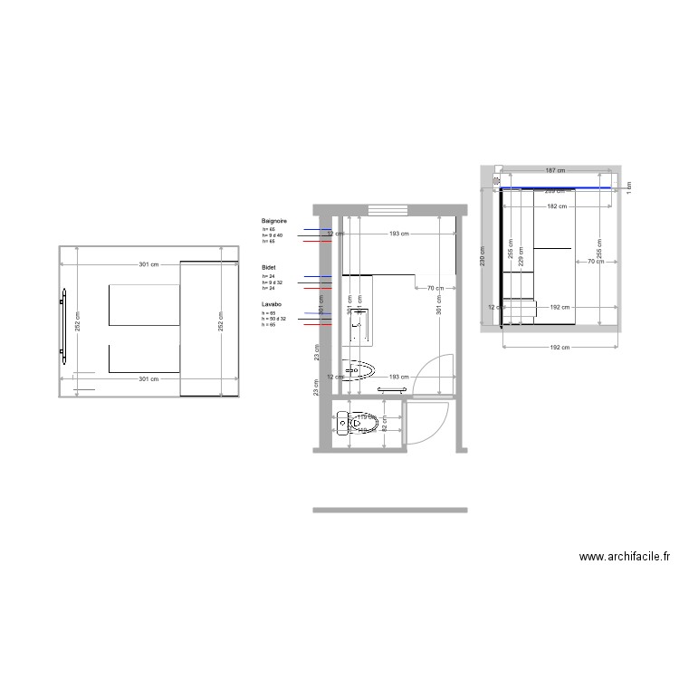 Salle de Bains Projet 17 08 20. Plan de 0 pièce et 0 m2
