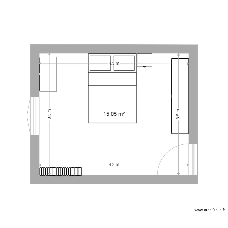 ancienne chambre petain. Plan de 0 pièce et 0 m2