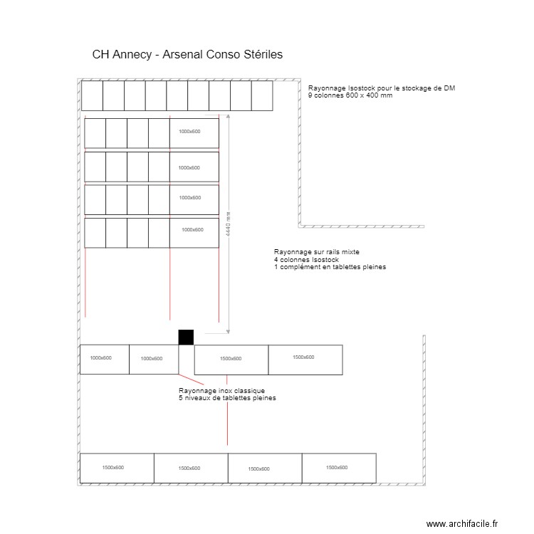 CH Annecy Conso Stérile DMS. Plan de 0 pièce et 0 m2