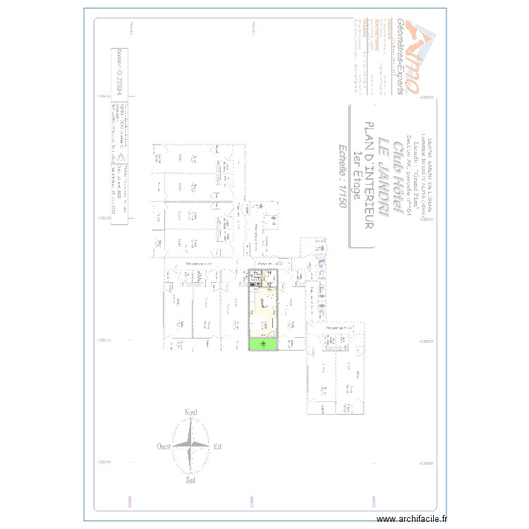 2 Alpes sosso. Plan de 4 pièces et 32 m2