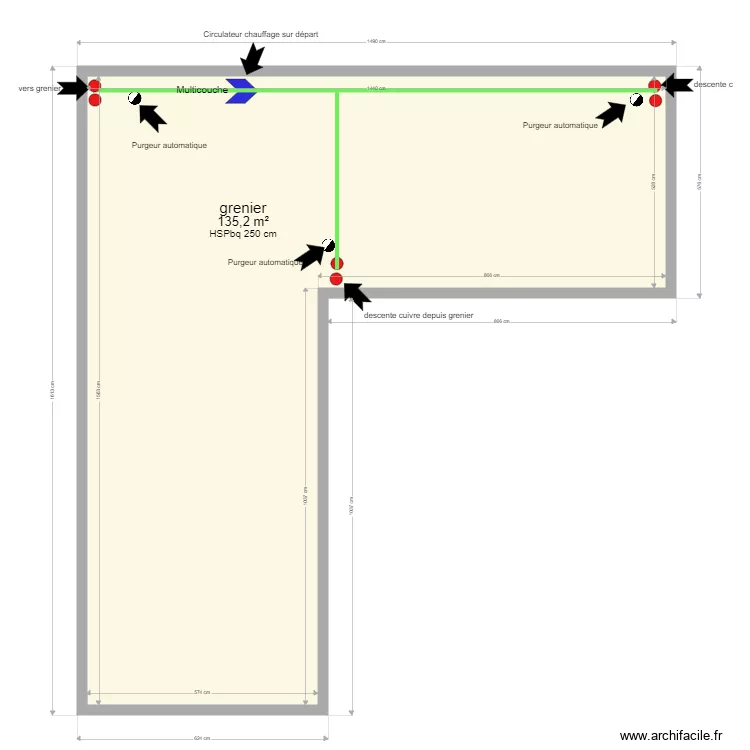 chateau du saulchoy grenier. Plan de 