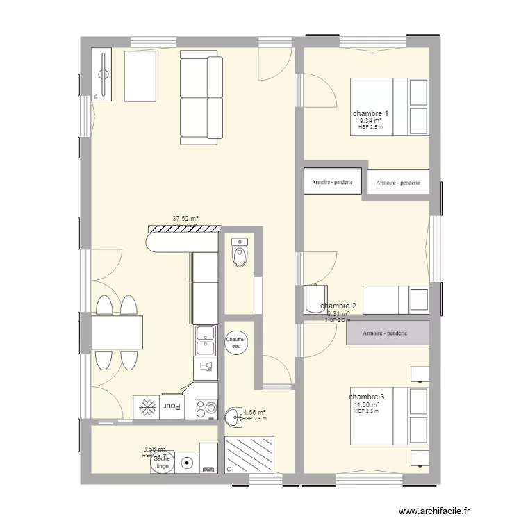 appart arlac ali4bis. Plan de 