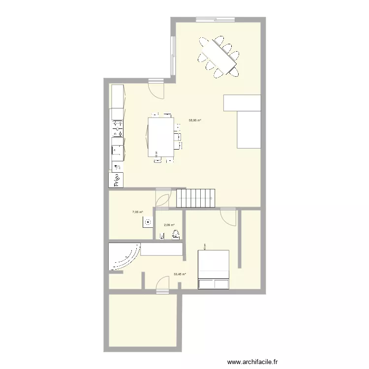 maison le cailar 3. Plan de 