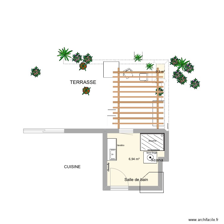 SALLE DE BAIN. Plan de 0 pièce et 0 m2