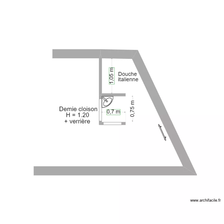salle de bains Ville . Plan de 