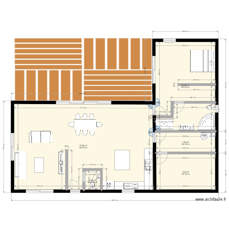 maison container T3. Plan de 0 pièce et 0 m2