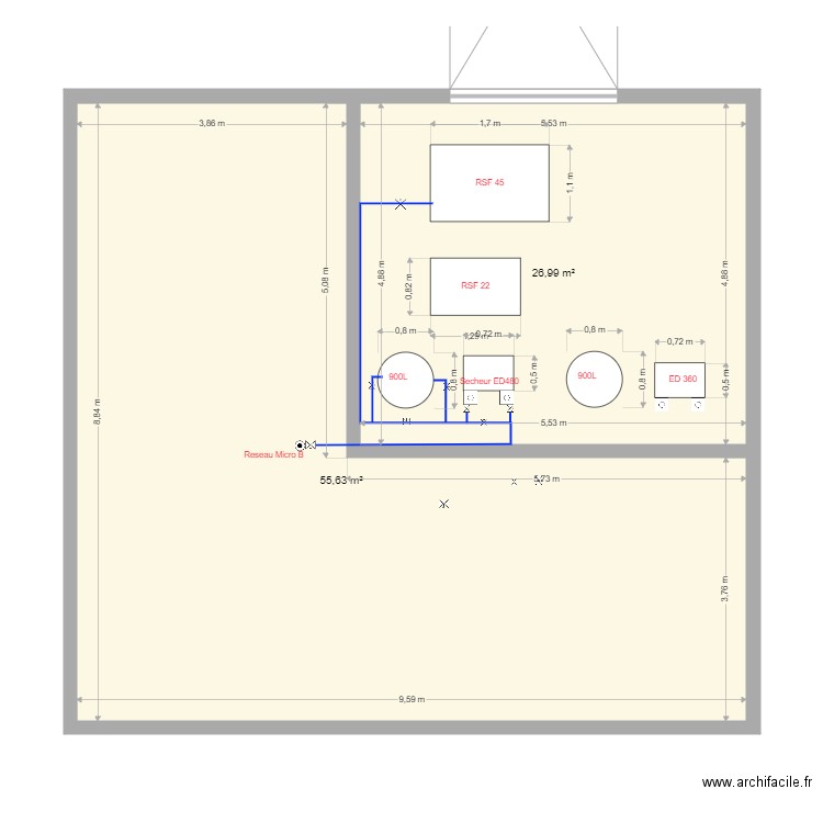 Local Prescia 2. Plan de 0 pièce et 0 m2