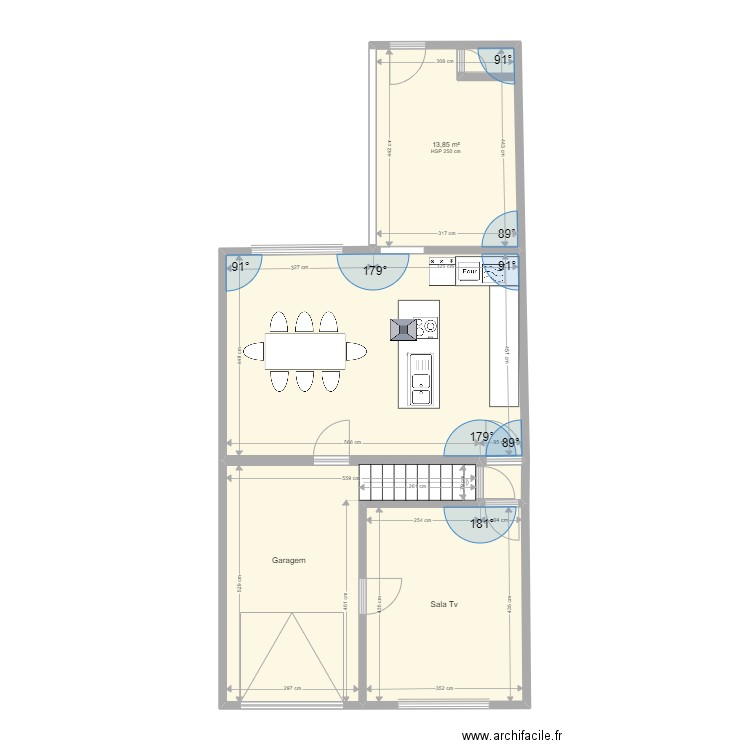 CASA RITA RC COM COZINHA. Plan de 5 pièces et 77 m2