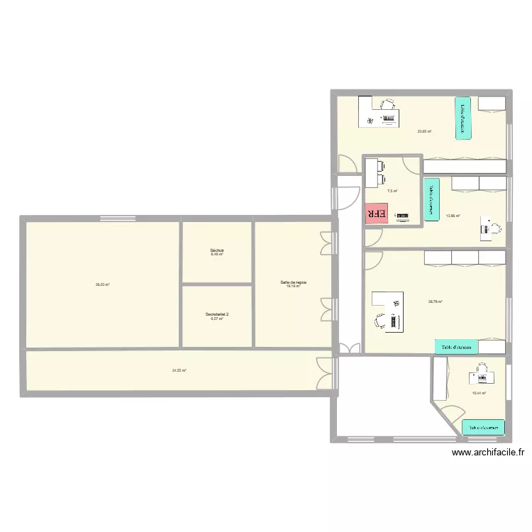 La Charit&eacute;. Plan de 10 pièces et 183 m²