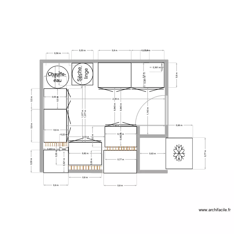 Arrière cuisine Arzon version 2. Plan de Arrière cuisine Arzon version 2. Plan de