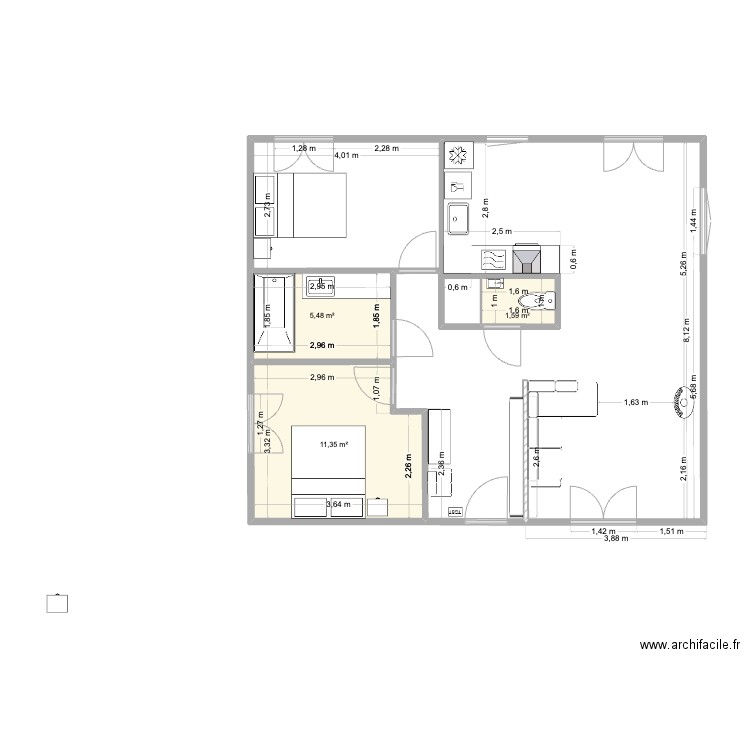 maison idee. Plan de 7 pièces et 31 m2