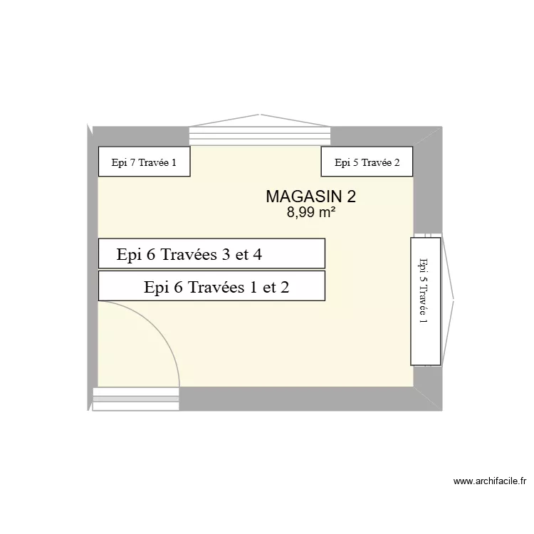 MAGASIN 2. Plan de 1 et 9 m² MAGASIN 2. Plan de 1 et 9 m²