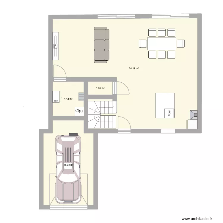 Maison Marcy. Plan de 4 Pièces et 76 m² Maison Marcy. Plan de 4 Pièces et 76 m²