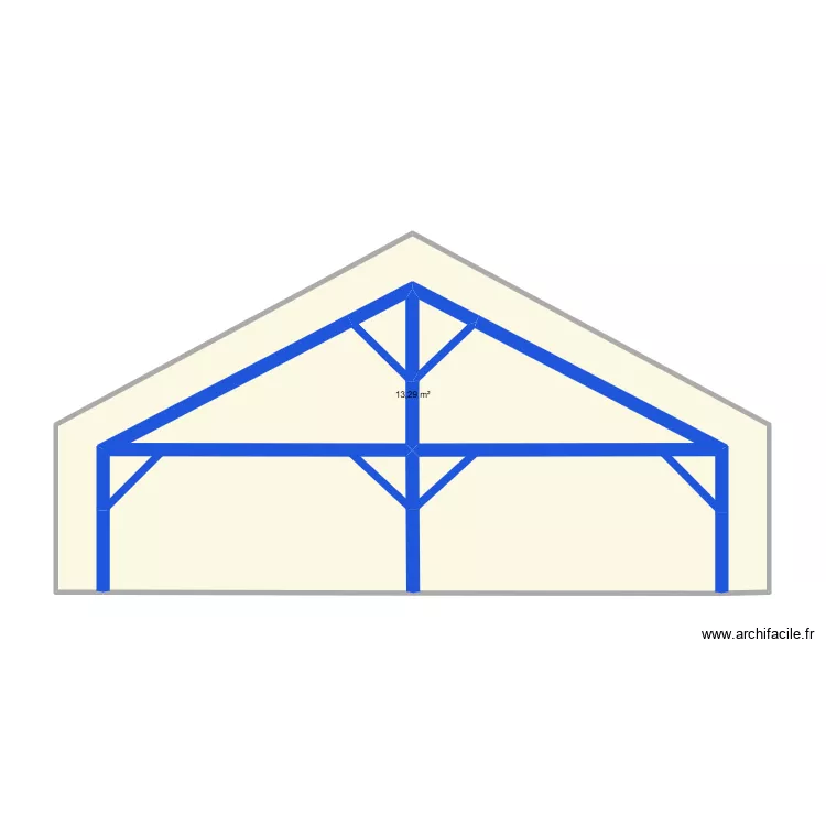 plan de coupe. Plan de 7  et 51 m²