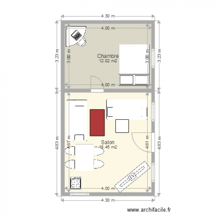 Studio Doris 13. Plan de 0 pièce et 0 m2