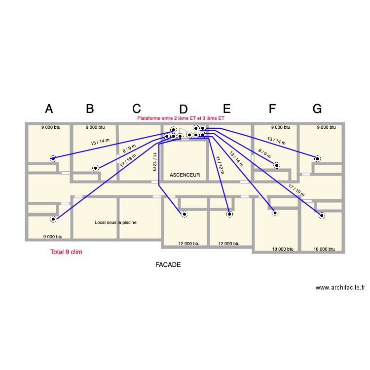 Clim 3 ET. Plan de 0 pièce et 0 m2