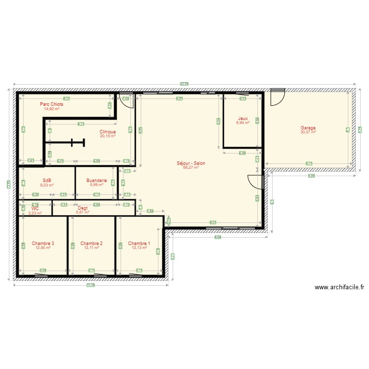 BATI-CONFORT1. Plan de 12 pièces et 199 m2