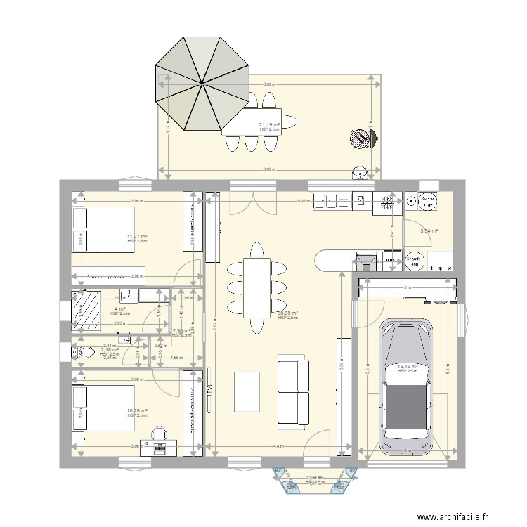 2eme. Plan de 10 pièces et 112 m2