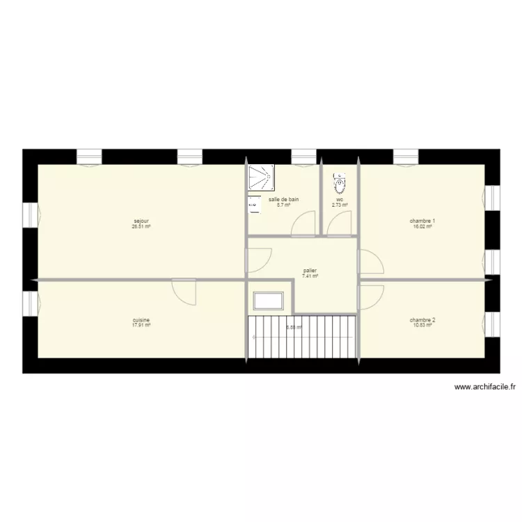 levignac 1etage. Plan de 