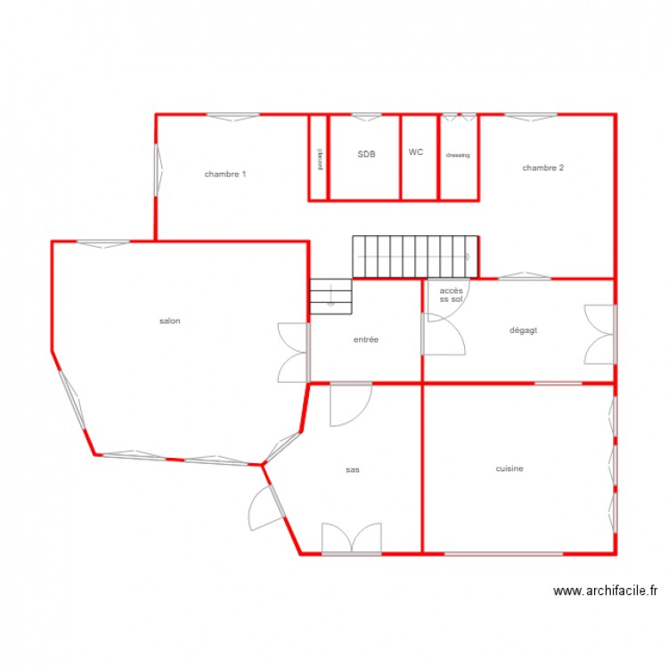 RDC et  ENTRESOL. Plan de 0 pièce et 0 m2