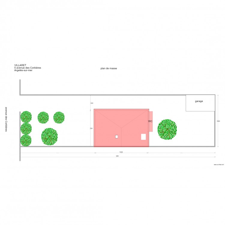 plan de masse. Plan de 0 pièce et 0 m2