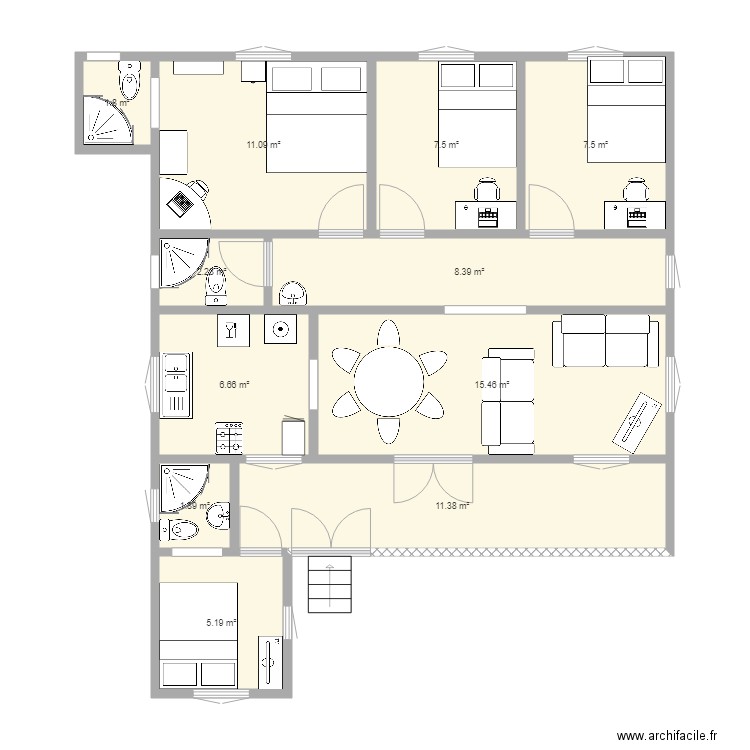 Maison Maman2. Plan de 0 pièce et 0 m2