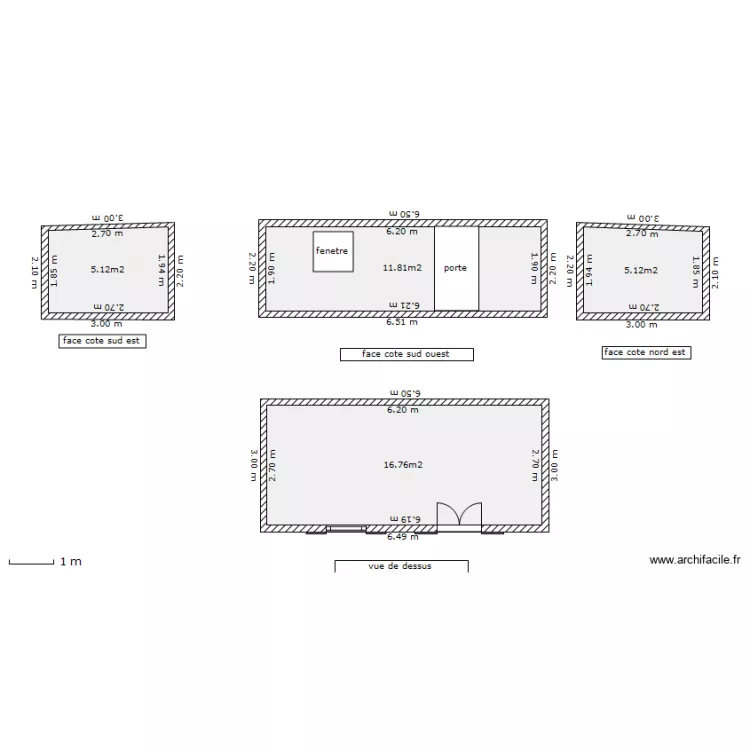 abri de jardin Deux. Plan de abri de jardin Deux. Plan de