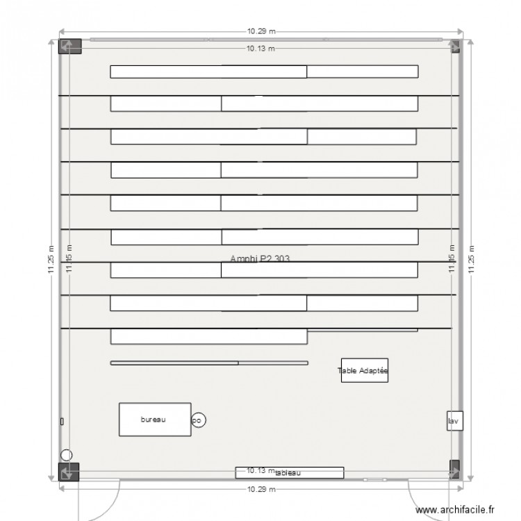 Plan Amphi fini adapté. Plan de 0 pièce et 0 m2
