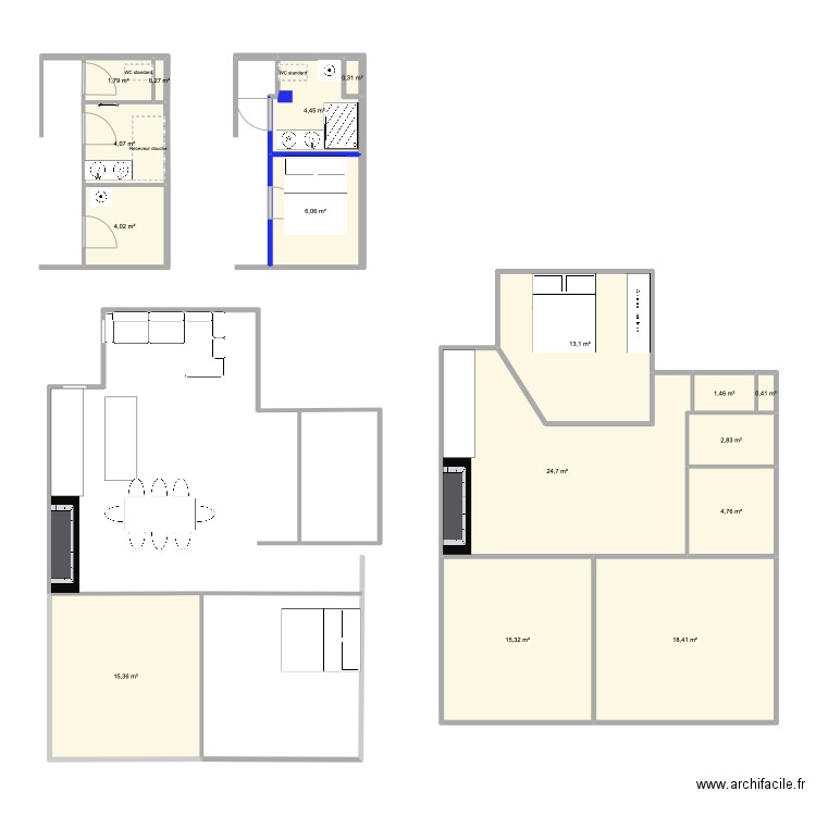 Plan 1. Plan de 0 pièce et 0 m2