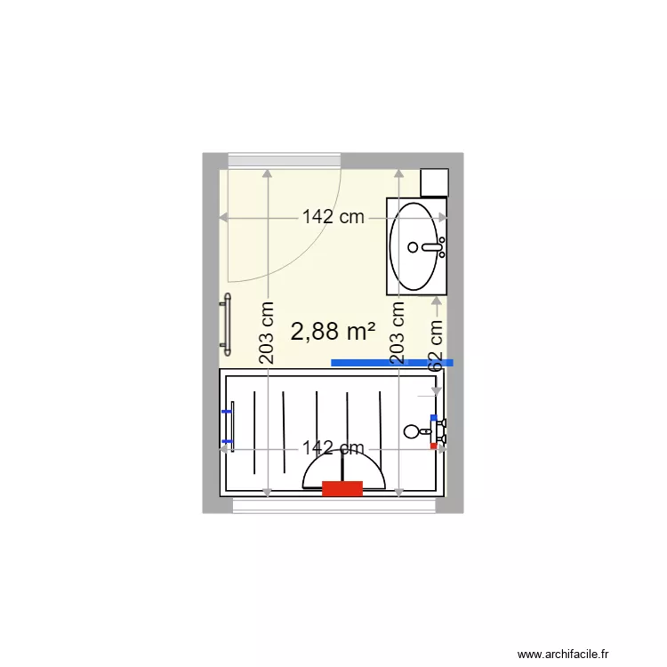CHANDEZ SDB AP TX. Plan de 