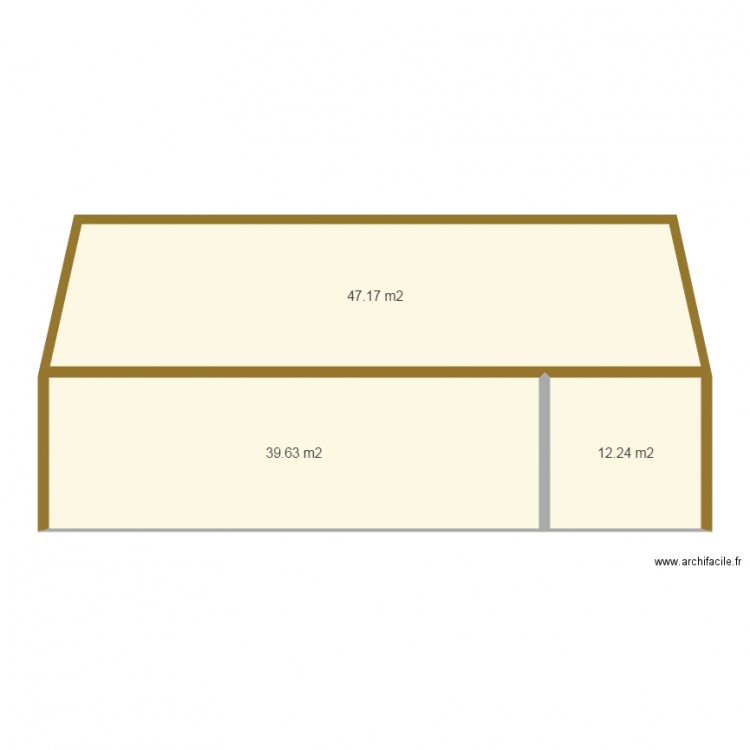 coupe 1. Plan de 0 pièce et 0 m2