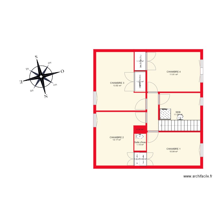 BI 4405 FREDERIC 1er ETAGE. Plan de 0 pièce et 0 m2