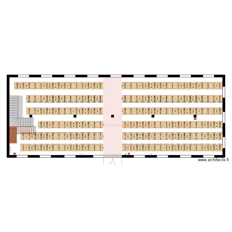 Lacan RDC. Plan de 1 pièce et 254 m2