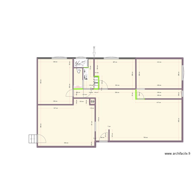 salle d'eau. Plan de 0 pièce et 0 m2