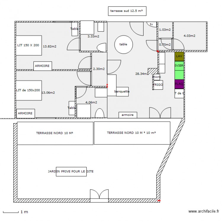 GITE DERNIER. Plan de 0 pièce et 0 m2