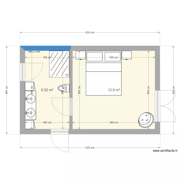 Aménagement ex garage. Plan de Aménagement ex garage. Plan de