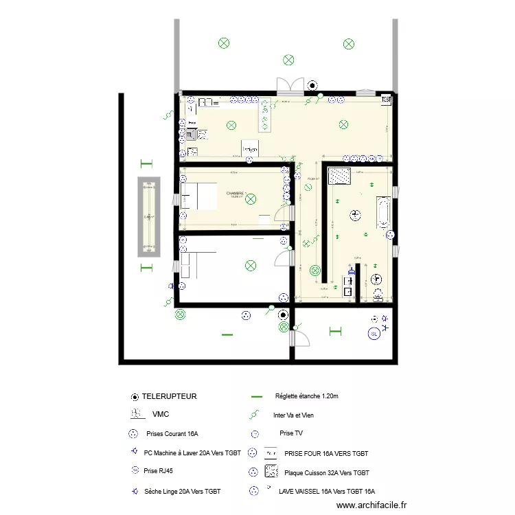 Maison R&eacute;novation. Plan de 