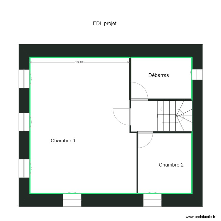 Letellier projet étage. Plan de 0 pièce et 0 m2