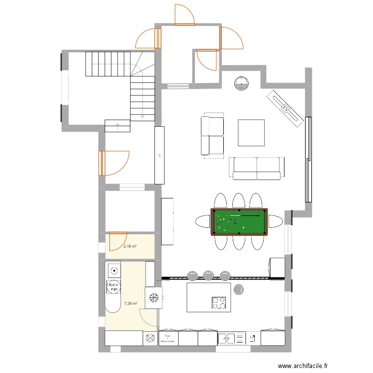 maison peg RDC pour cuisine v2. Plan de 0 pièce et 0 m2