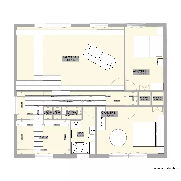 MAISONSEGRAYcarrelage. Plan de 