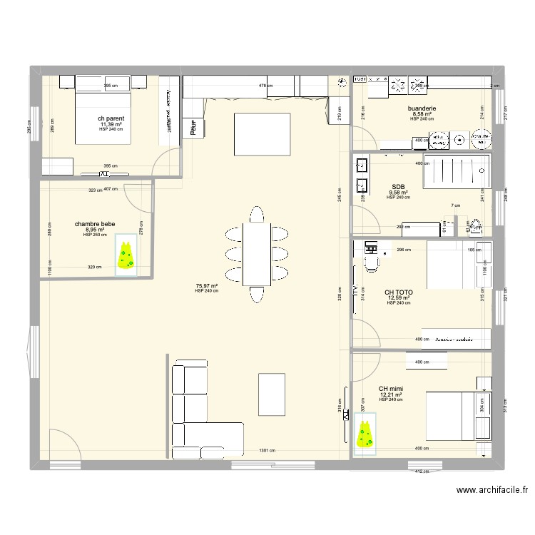 maison 1. Plan de 0 pièce et 0 m2