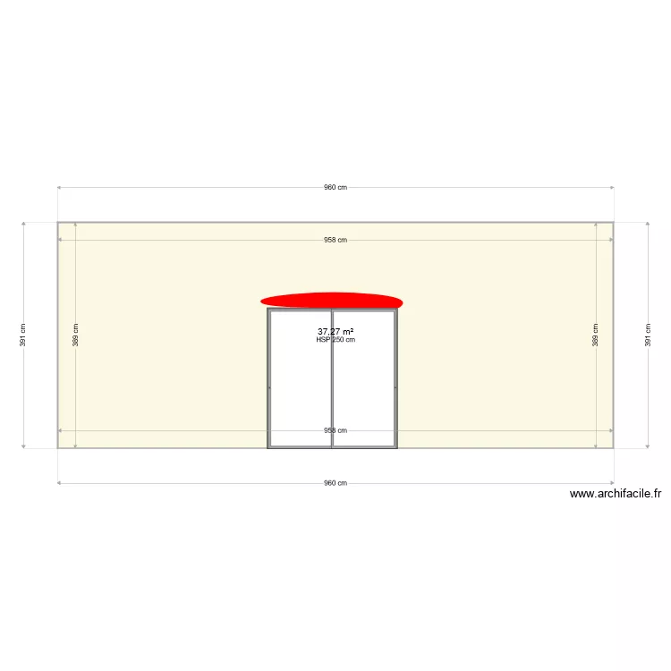 Fa&ccedil;ade projet. Plan de 