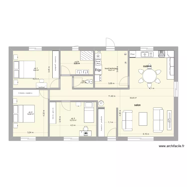 maison 4. Plan de 