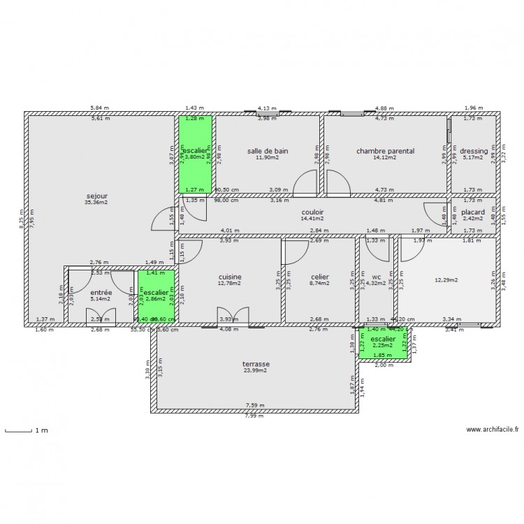 rdc plan maison grange. Plan de 0 pièce et 0 m2